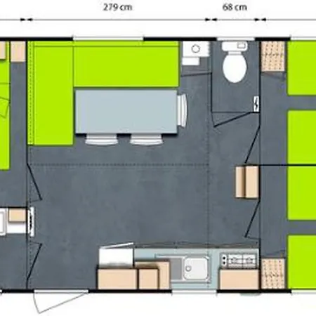 Campsite Mobil-home 6 Personnes Avec Terrasse A - Api-1-52-371 Royan
