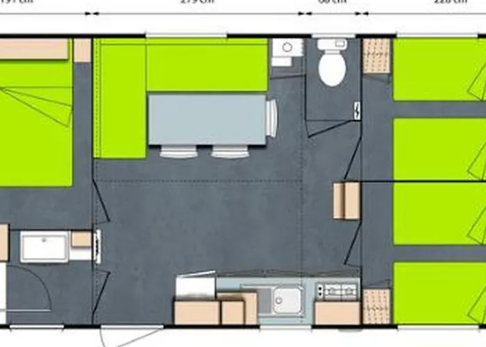 Campsite Mobil-home 6 Personnes Avec Terrasse A - Api-1-52-371 Royan